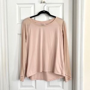 Calia Mesh Sleeve Long Sleeve Top